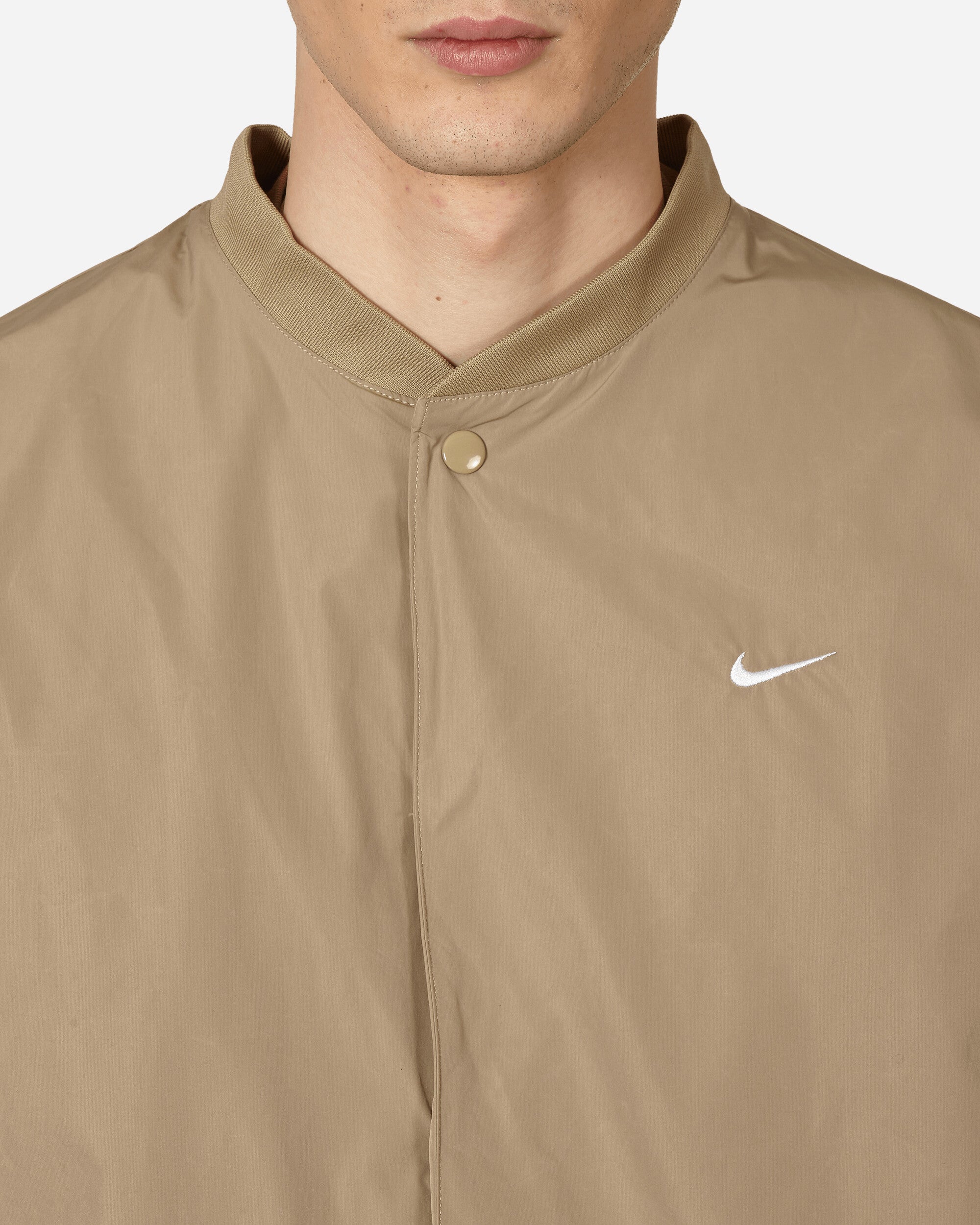 Nike M Nk Au Bb Ss Warm Up Top Khaki/White T-Shirts Shortsleeve DX3342-247