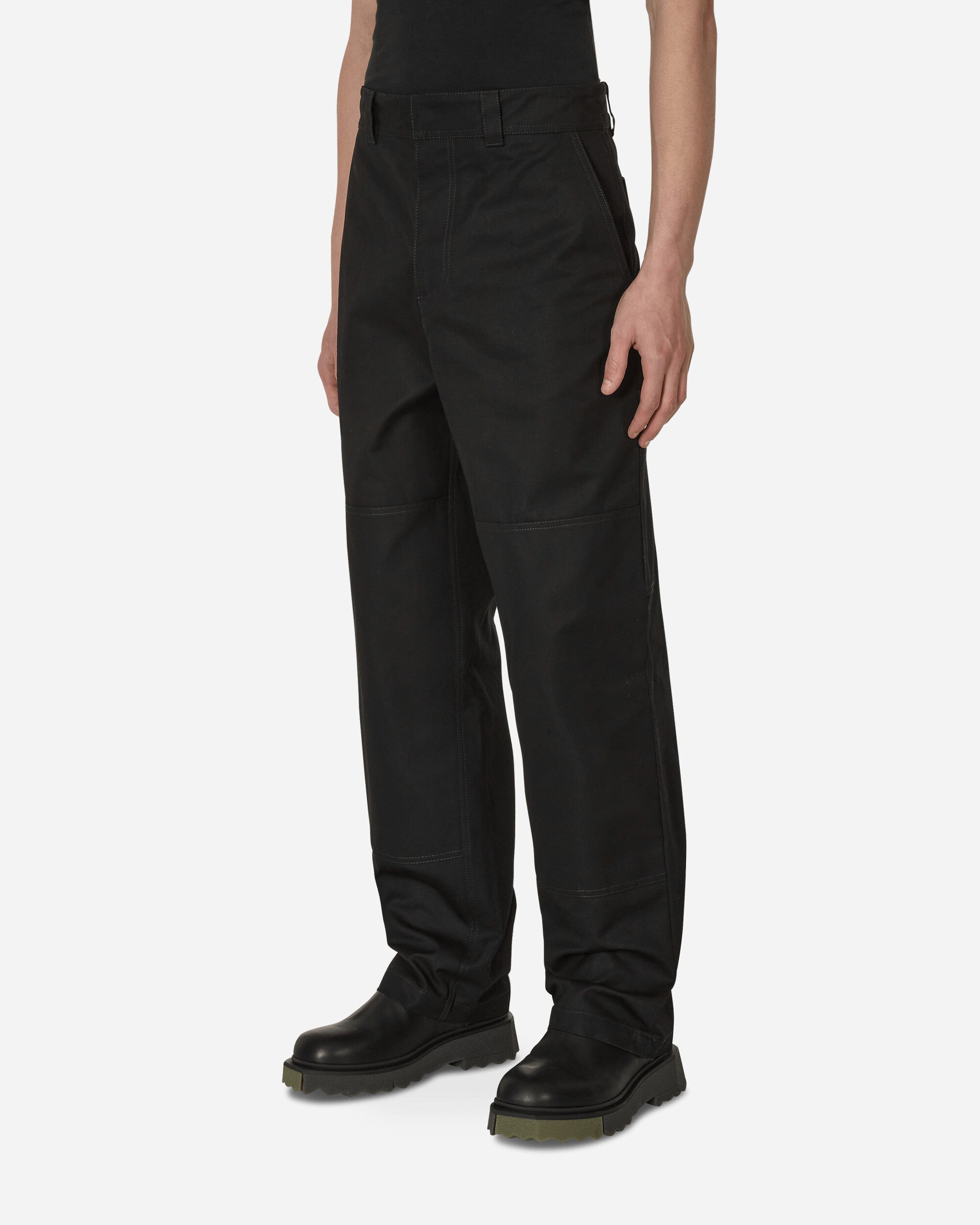 Off-White Diagonal Pocket Carpenter Pant Black/White Shorts Cargo Short OMCA207C99FAB001 1001