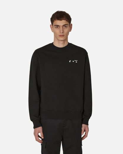 Off-White Off-White Logo Slim Crewneck Black/White Sweatshirts Crewneck OMBA057C99FLE012 1001