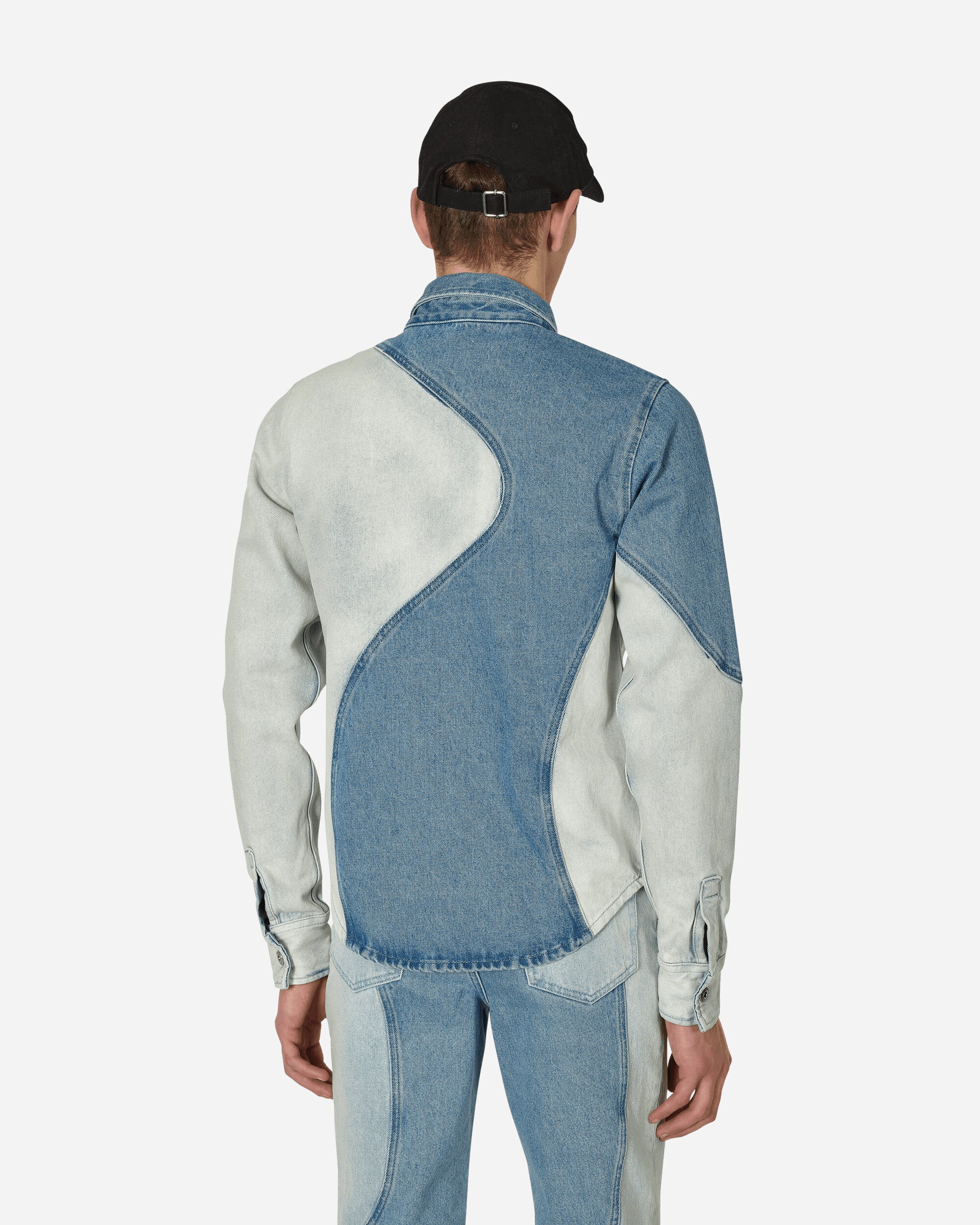 Off-White Organic Block Denim West Shirt Medium Blue Shirts Longsleeve Shirt OMYD045S23DEN001 4949