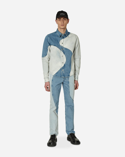 Off-White Organic Block Denim West Shirt Medium Blue Shirts Longsleeve Shirt OMYD045S23DEN001 4949