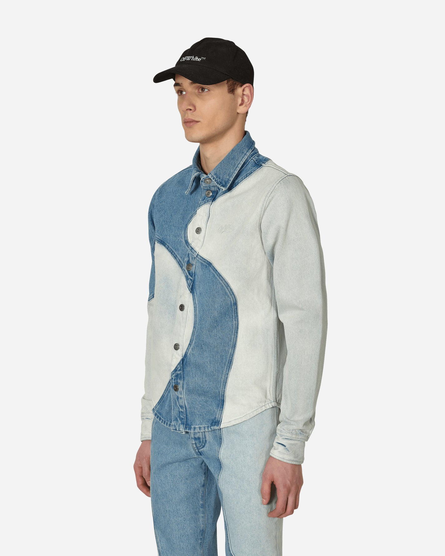 Off-White Organic Block Denim West Shirt Medium Blue Shirts Longsleeve Shirt OMYD045S23DEN001 4949