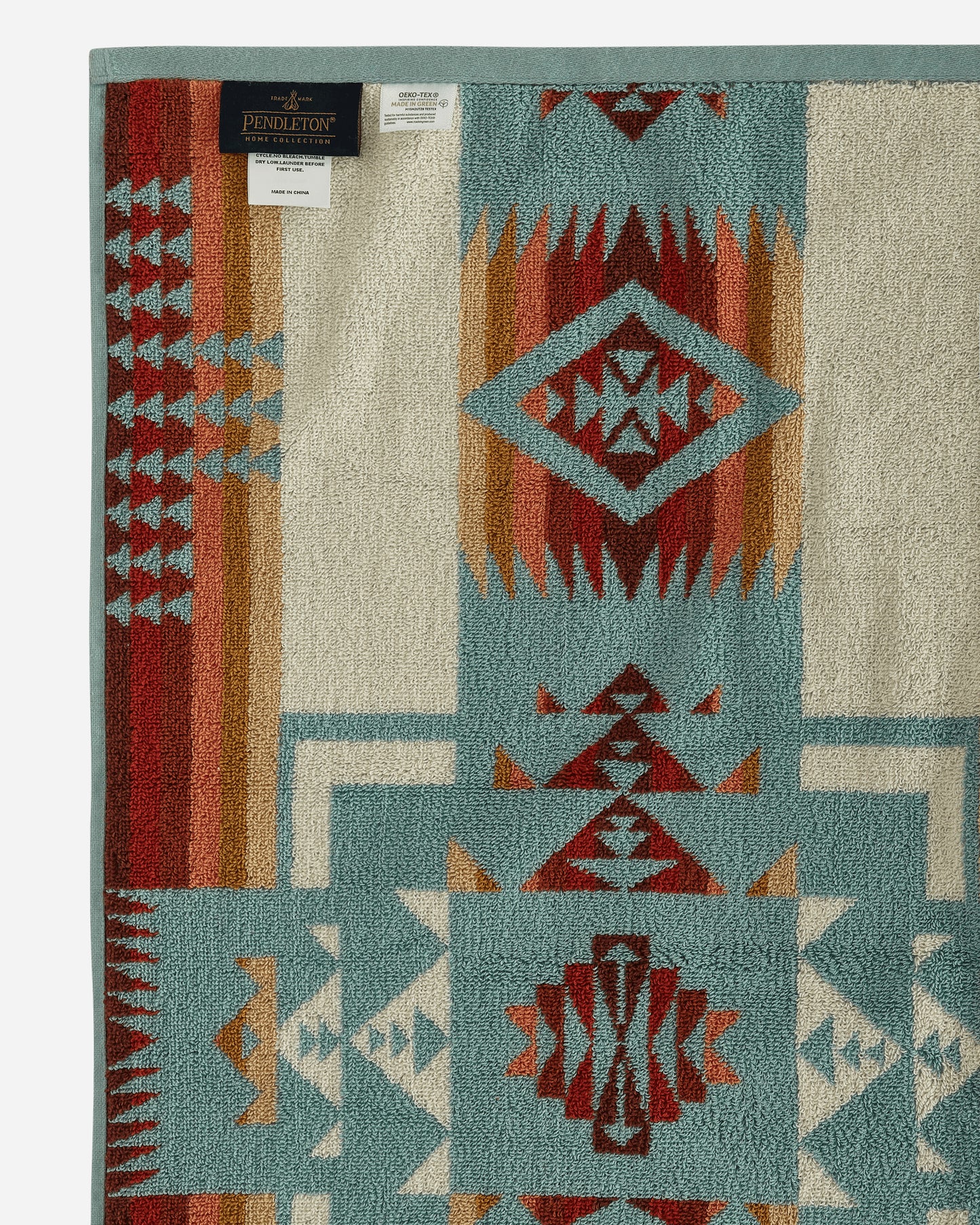 Pendleton Jacquard Towel For Two Aqua Homeware Bathtowels XB24251128 001