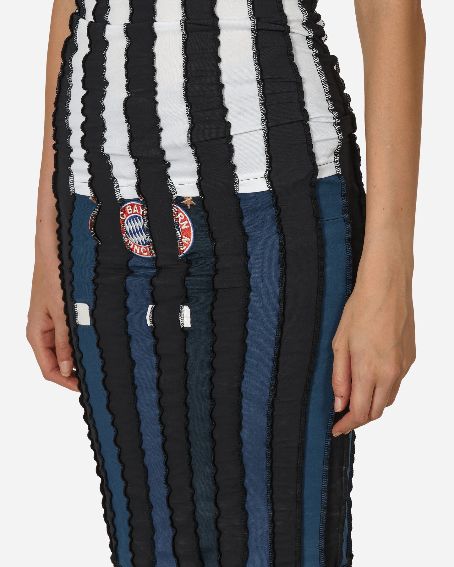 Prototypes Wmns Cut Up Football Tube Dress Black Lycra Football Tricot Dresses Dress Mid PT04DR03WW 1