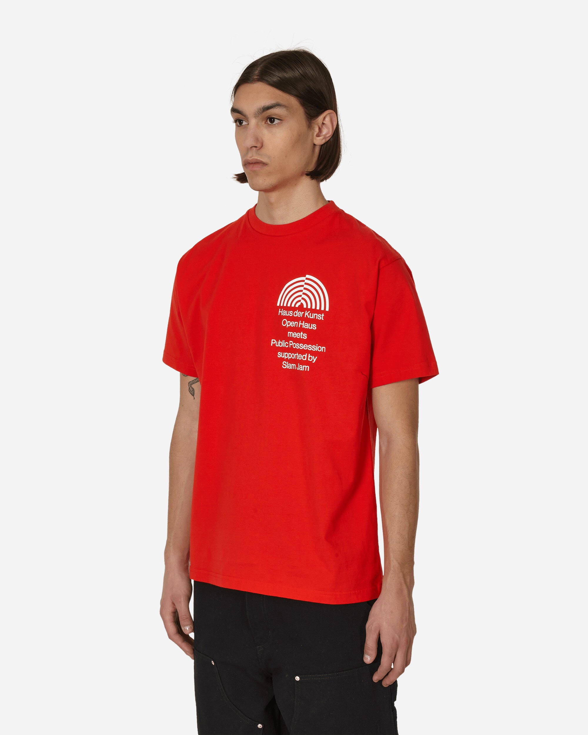 Public Possession Open Haus Tee Red T-Shirts Shortsleeve PPOPENTEE 002