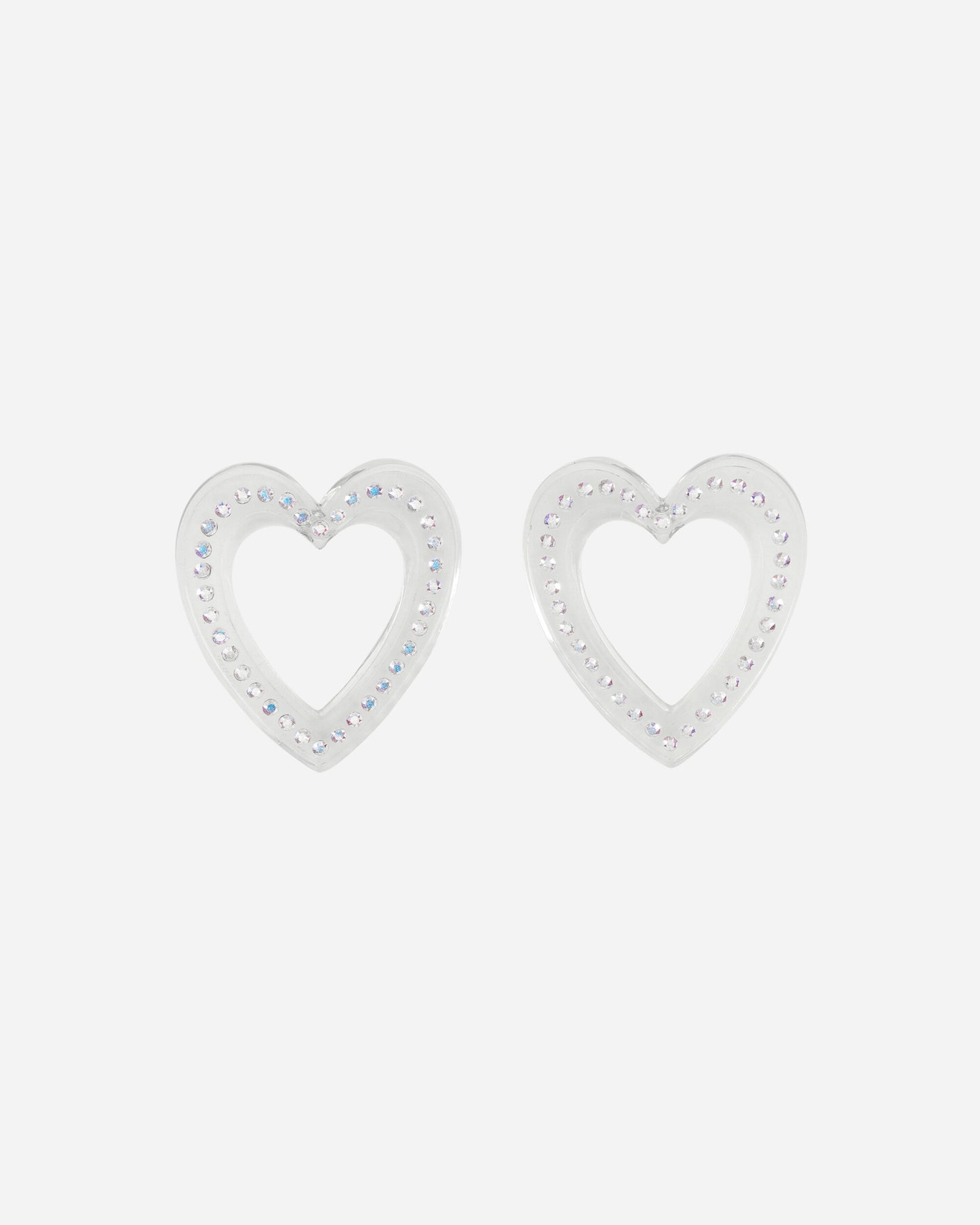 Safsafu Wmns Big Heart Earrings Transparent Jewellery Earrings 1-23-E1 004