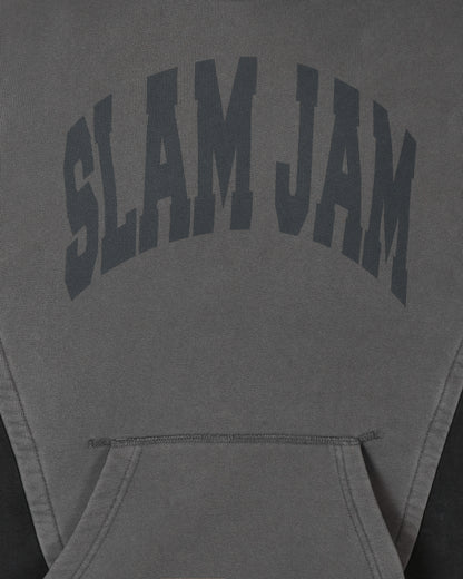 Slam Jam Panel Hoodie Gray Black Sweatshirts Hoodies SBM0016FA08 GRYBL01