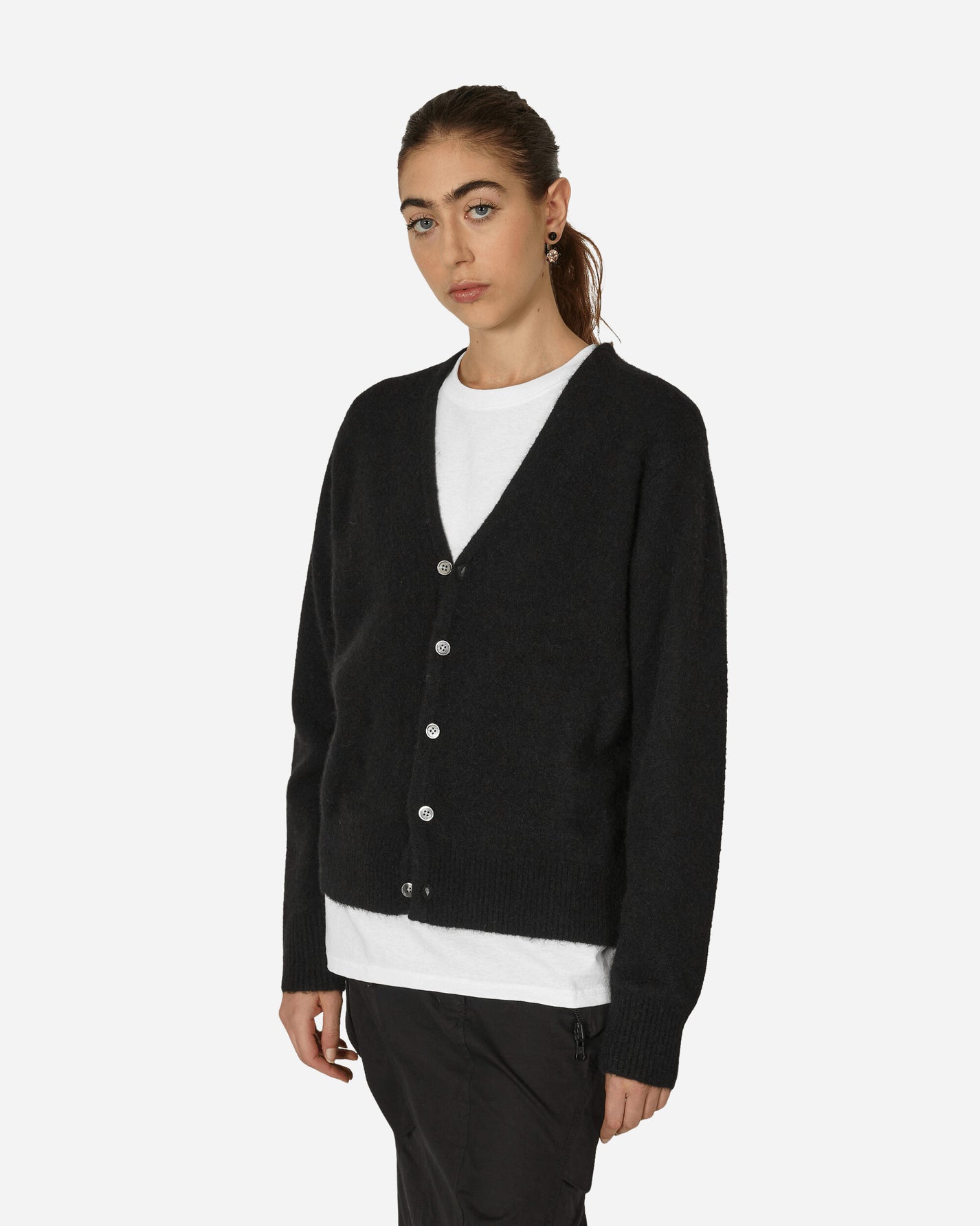 Stüssy Brushed Cardigan Black Knitwears Cardigans 117207 BLAC