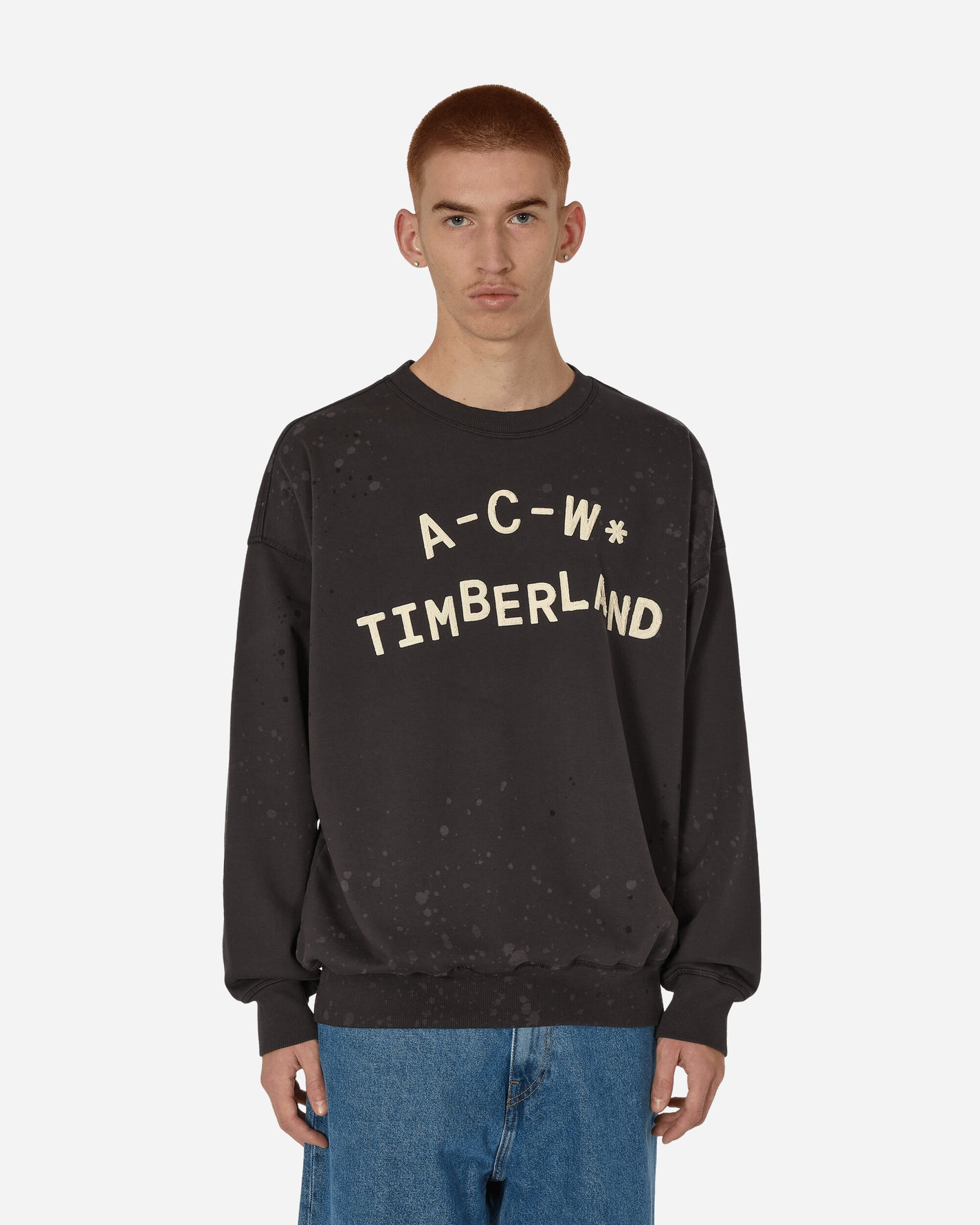 Timberland Acw Back Tree Print Crewneck Dark Grey Sweatshirts Crewneck TB0A5N26C641 TBC64