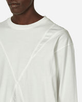 Unaffected Wrinkled Panel Long Sleeves Off White T-Shirts Longsleeve UN23FWCS06 001