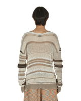 Vitelli Chaga Reverse Logo Stitch Sweater Grey/White Knitwears Sweaters SS22OKT010 008