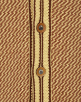 Wales Bonner Clarinet Cardigan Pale Yellow/Brown Knitwears Cardigans UA22KN12-KN04 150