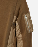 sacai Sponge Sweat X Nylon Twill Hoodie Dark Beige/Dark Beige Sweatshirts Hoodies SCM-057 640